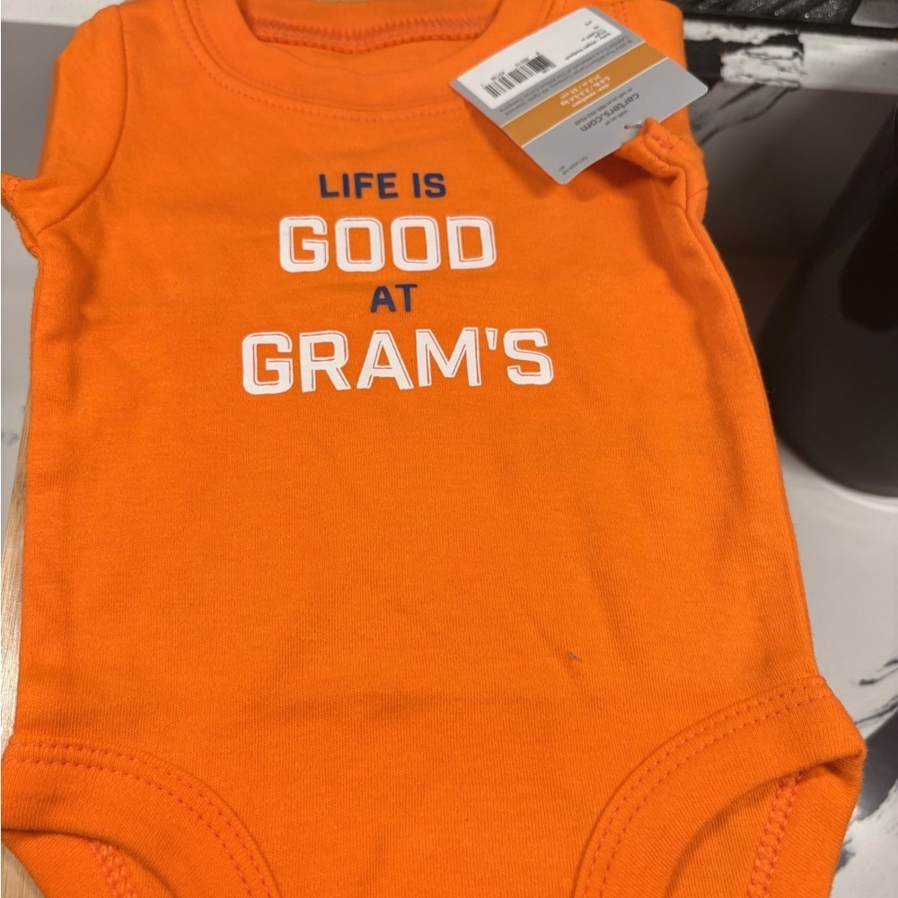 Carter's Vibrant Orange Baby Bodysuit